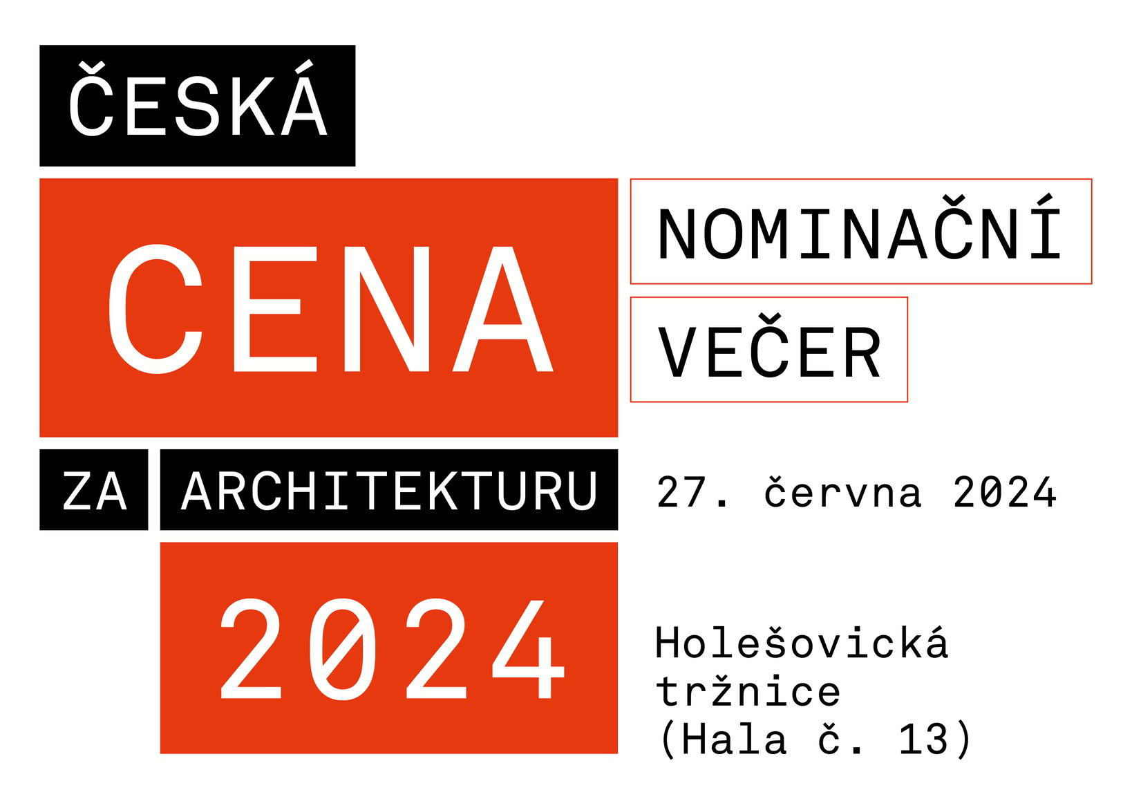 Nominační večer České ceny za architekturu 2024